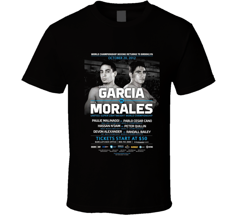 Erik Morales Vs Danny Garcia II Poster Boxing T Shirt