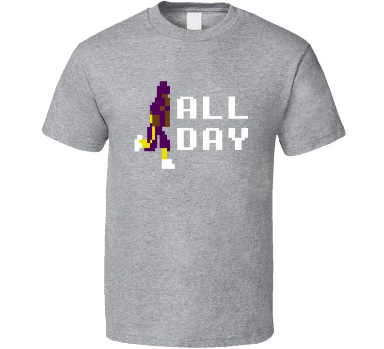 Adrian Peterson AP All Day 8 Bit Minnesota Football T Shirt