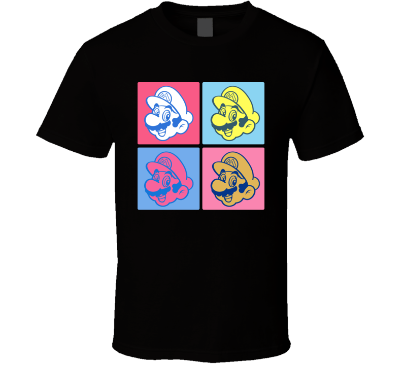 Super Mario Bros Warhol T Shirt Super Mario Bros Warhol T Shirt