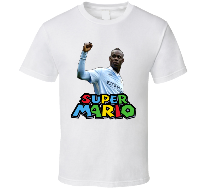 Mario Balotelli Machester City Italian National Team Super Mario Soccer T Shirt