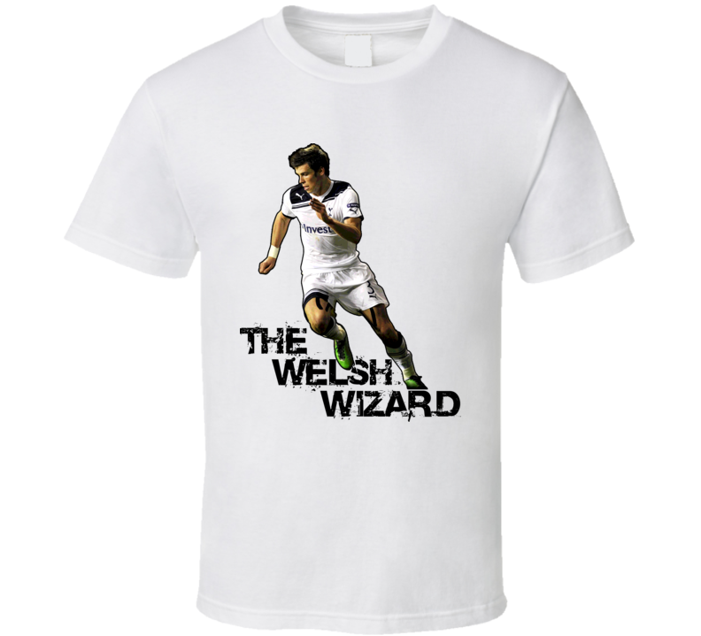 Garth Bale Tottenham Hotspur Welsh Wizard Soccer T Shirt Garth Bale Tottenham Hotspur Welsh Wizard Soccer T Shirt