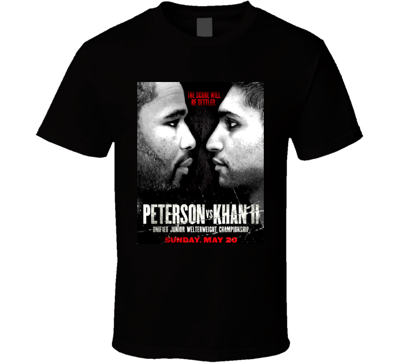 Lamont Peterson Vs Amir Khan 2 Fight Poster T Shirt Lamont Peterson Vs Amir Khan 2 Fight Poster T Shirt
