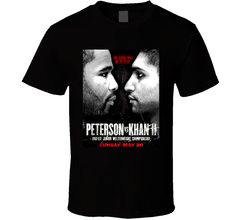 Lamont Peterson Vs Amir Khan 2 Fight Poster T Shirt 