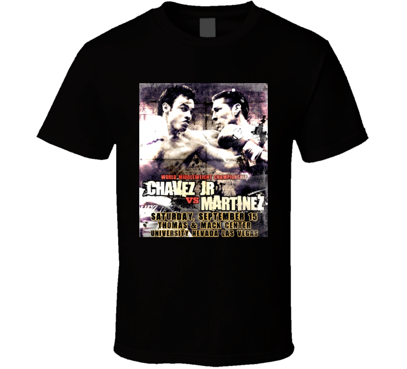 Julio Chavez Junior Vs Sergio Martinez Sept 15 Boxing Poster T Shirt