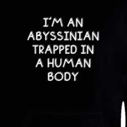 I'm An Abyssinian Trapped In A Human Body Funny Zoo Animal Hooded Pullover 18430957