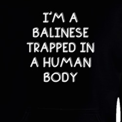 I'm A Balinese Trapped In A Human Body Funny Zoo Animal Hooded Pullover 18431000