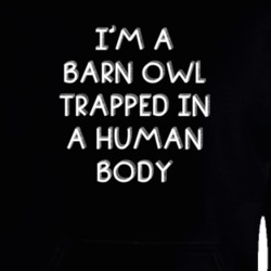 I'm A Barn Owl Trapped In A Human Body Funny Zoo Animal Hooded Pullover 18431052