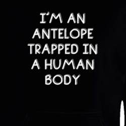 I'm An Antelope Trapped In A Human Body Funny Zoo Animal Hooded Pullover 18431271