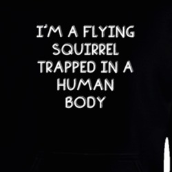 I'm A Flying Squirrel Trapped In A Human Body Funny Zoo Animal Hooded Pullover 18432475