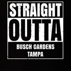 Straight Outta Busch Gardens Tampa Zoo Animals Wildlife Compton Parody T Shirt 22649841