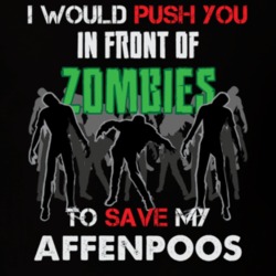 I Would Push You In Front Of Zombies To Save My Affenpoos Funny Animal T Shirt 26784247