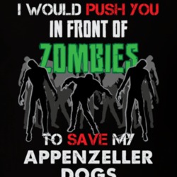 I Would Push You In Front Of Zombies To Save My Appenzeller Dogs Funny Animal T Shirt 26784473