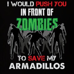 I Would Push You In Front Of Zombies To Save My Armadillos Funny Animal T Shirt 26784533