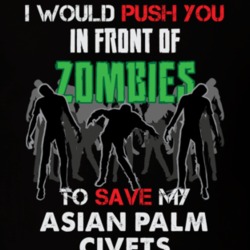 I Would Push You In Front Of Zombies To Save My Asian Palm Civets Funny Animal T Shirt 26784581
