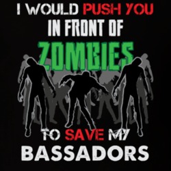 I Would Push You In Front Of Zombies To Save My Bassadors Funny Animal T Shirt 26784988