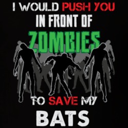 I Would Push You In Front Of Zombies To Save My Bats Funny Animal T Shirt 26785064