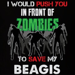 I Would Push You In Front Of Zombies To Save My Beagis Funny Animal T Shirt 26785095
