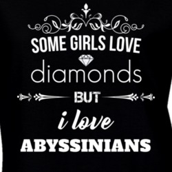 Some Girls Love Diamonds But I Love Abyssinians Funny Animal Lover T Shirt 27066943
