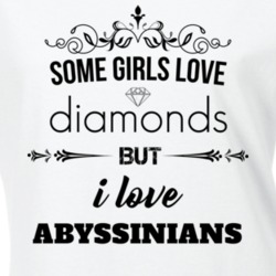 Some Girls Love Diamonds But I Love Abyssinians Funny Animal Lover T Shirt 27067035