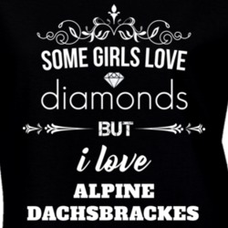 Some Girls Love Diamonds But I Love Alpine Dachsbrackes Funny Animal Lover T Shirt 27067157