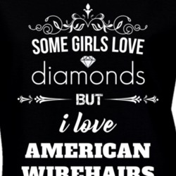 Some Girls Love Diamonds But I Love American Wirehairs Funny Animal Lover T Shirt 27067250