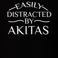 Easily Distracted By Akitas Funny Animal Lovers T Shirt 36293916