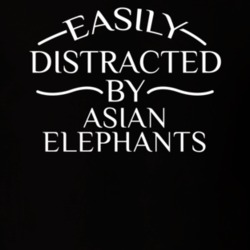 Easily Distracted By Asian Elephants Funny Animal Lovers T Shirt 36293948