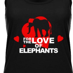 For The Love Of Elephants Cute Animal Lovers Womens Tanktop 36421940