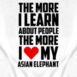 The More I Love My Asian Elephant Funny Animal T Shirt 4241367